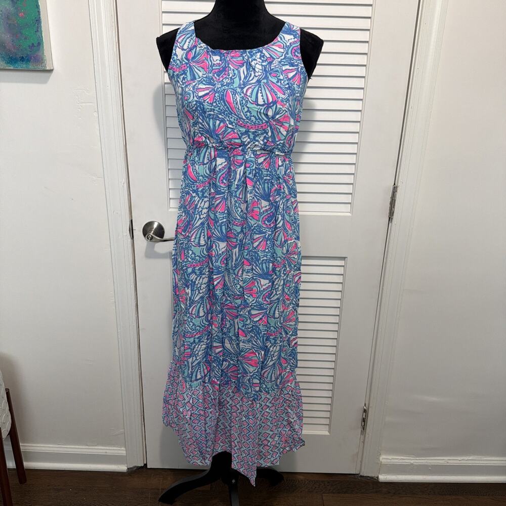 Lilly Pulitzer X Target Girls Maxi Dress -Blue/Pink - Size XL